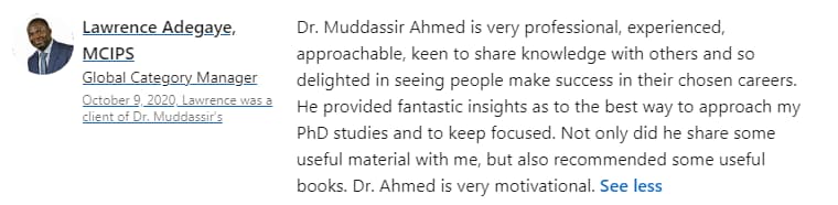 I Will Provide Advisory and Coaching to Supply Chain Professionals