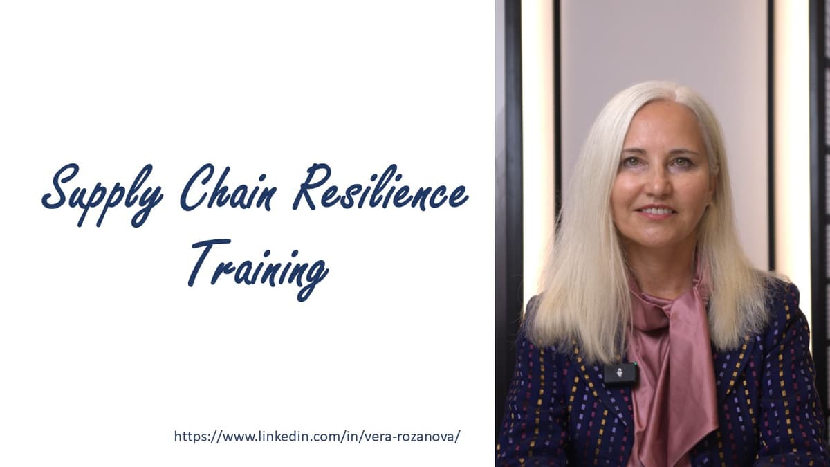 Supply Chain Resilience Training