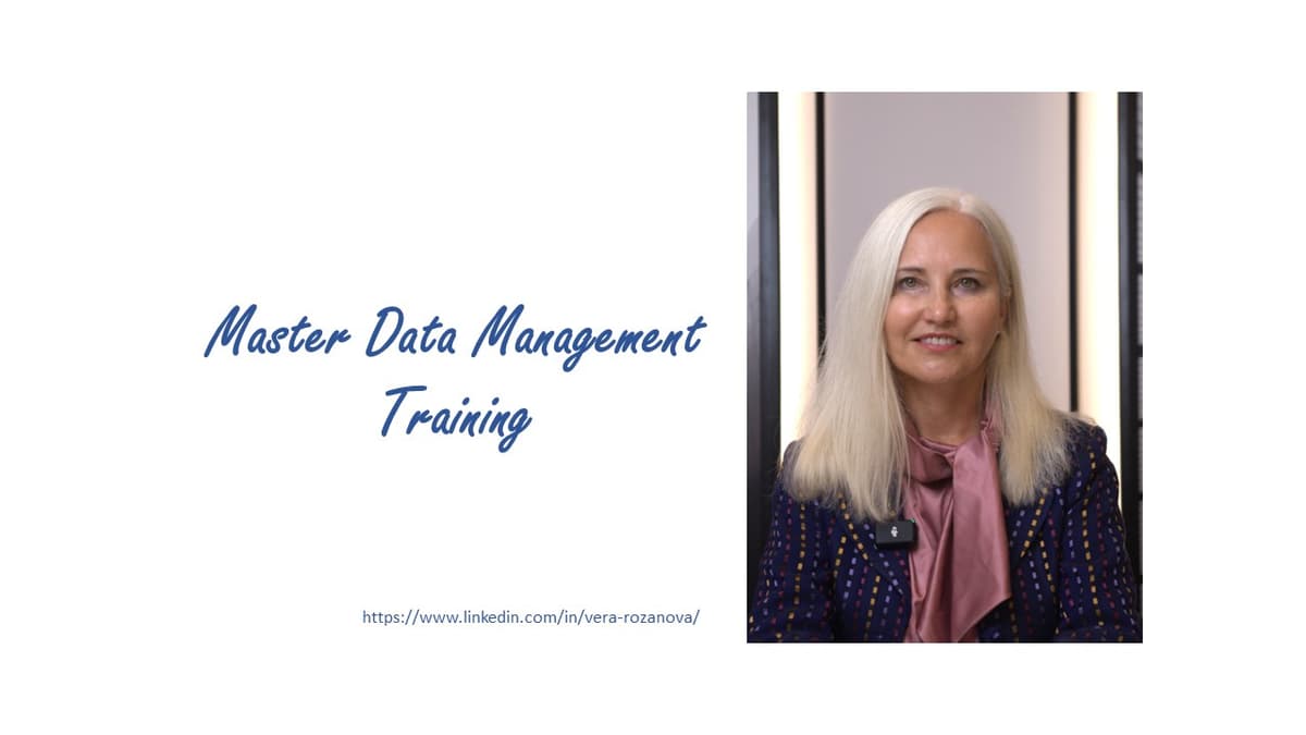 Master Data Management Training