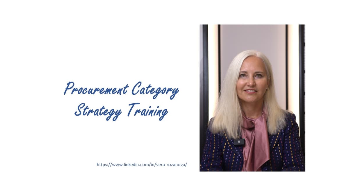 Procurement Category Strategy Training