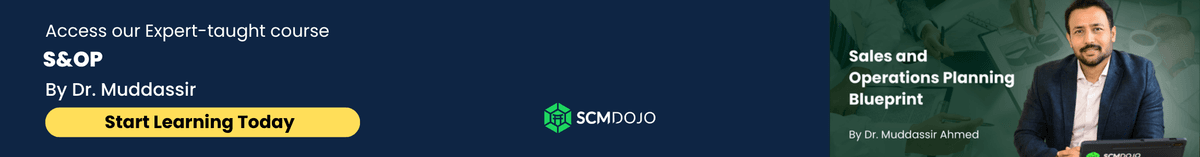 S&OP process blueprint showing end-to-end supply and demand planning alignment overview