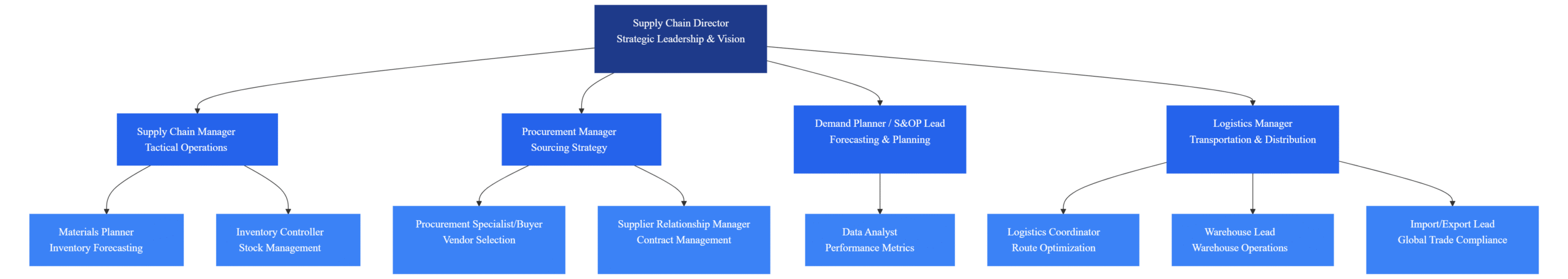 Supply Chain Department structure 