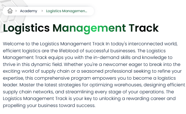 Logistics Management Track