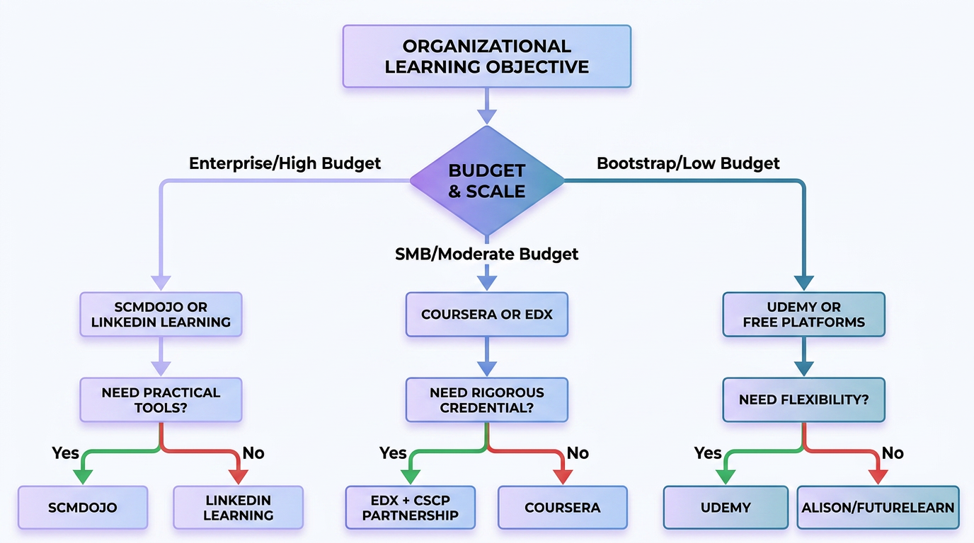 Selection Matrix by Organizational Need - Supply Chain Certification Platforms