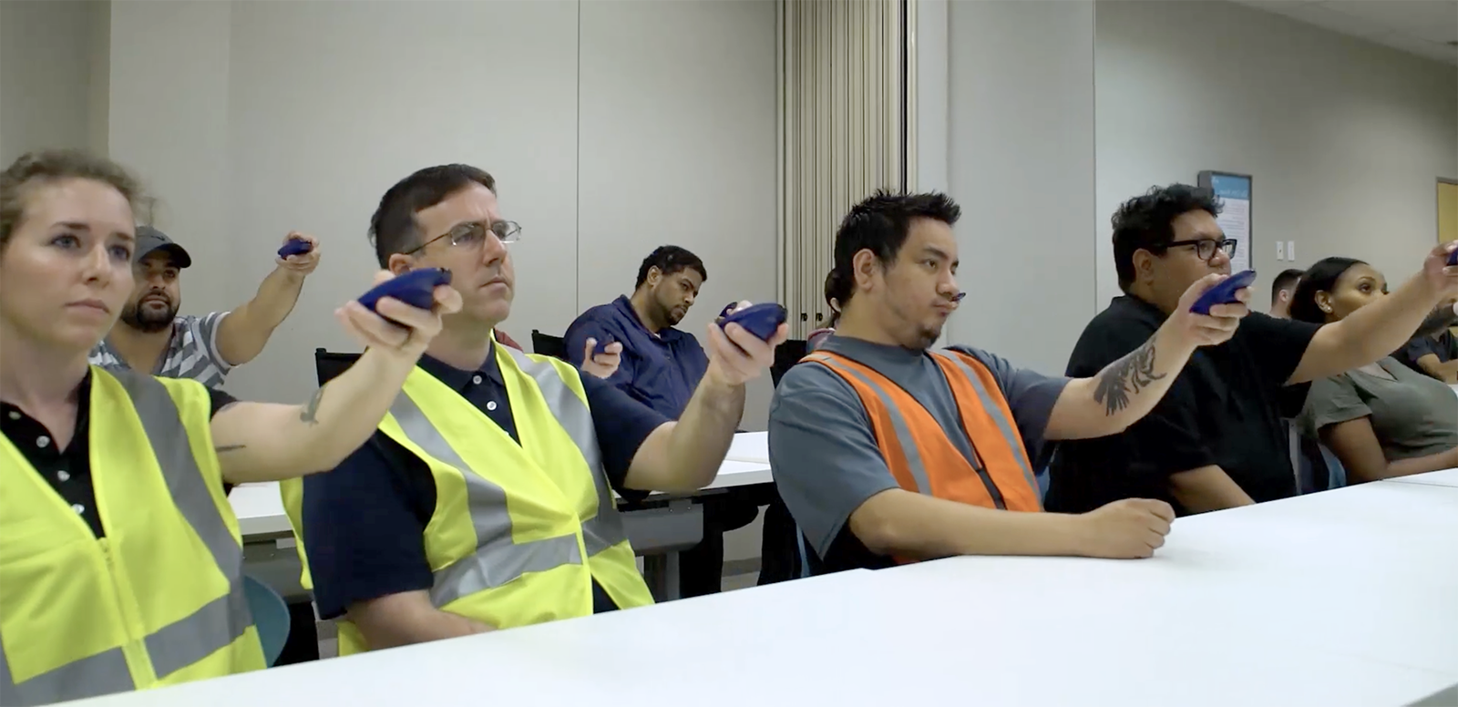 Intertek Alchemy group training remotes on factory floor