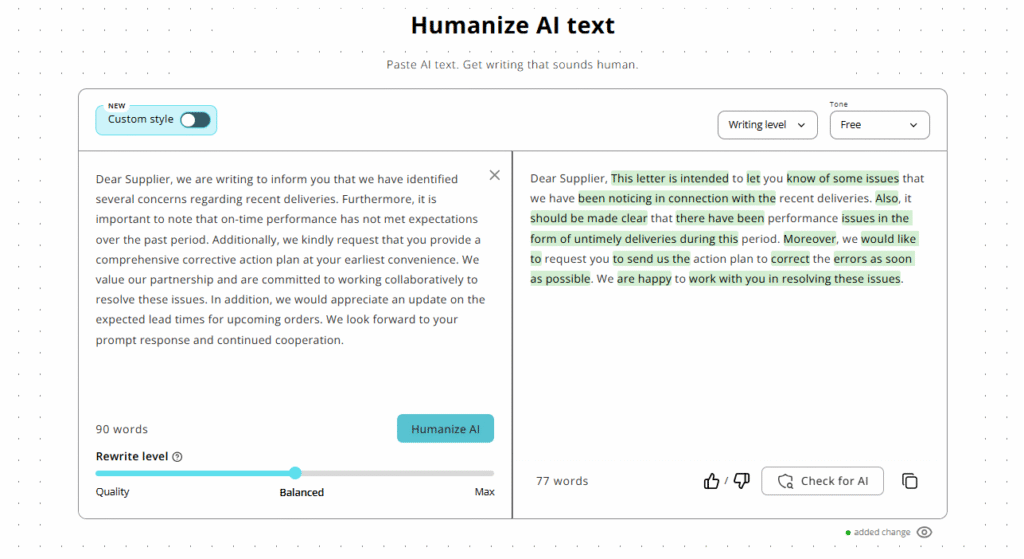 Humanize AI